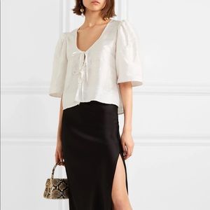 Maison Cleo Agnes Blouse in Silk Dupioni